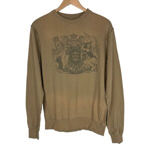 Punk Royal Graffiti Motif Men's Fleece Tie Dye Sweatshirt Collectable Grunge